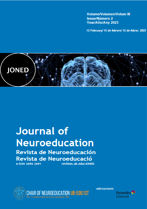 					View Vol. 3 No. 2 (2023): Journal of Neuroeducation - Volume III, Issue 2, February 2023
				