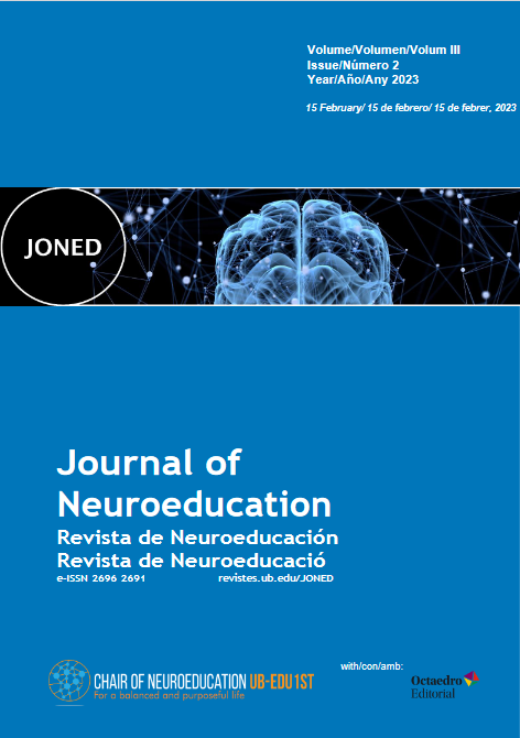 					Ver Vol. 3 Núm. 2 (2023): Journal of Neuroeducation - Volume III, Issue 2, February 2023
				