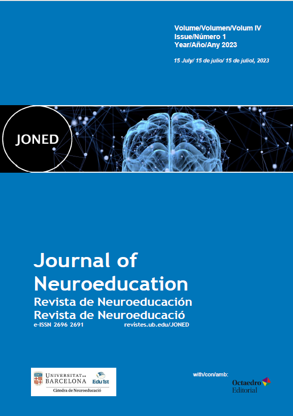 					View Vol. 4 No. 1 (2023): Journal of Neuroeducation - Volume IV, Issue 1, July 2023 
				