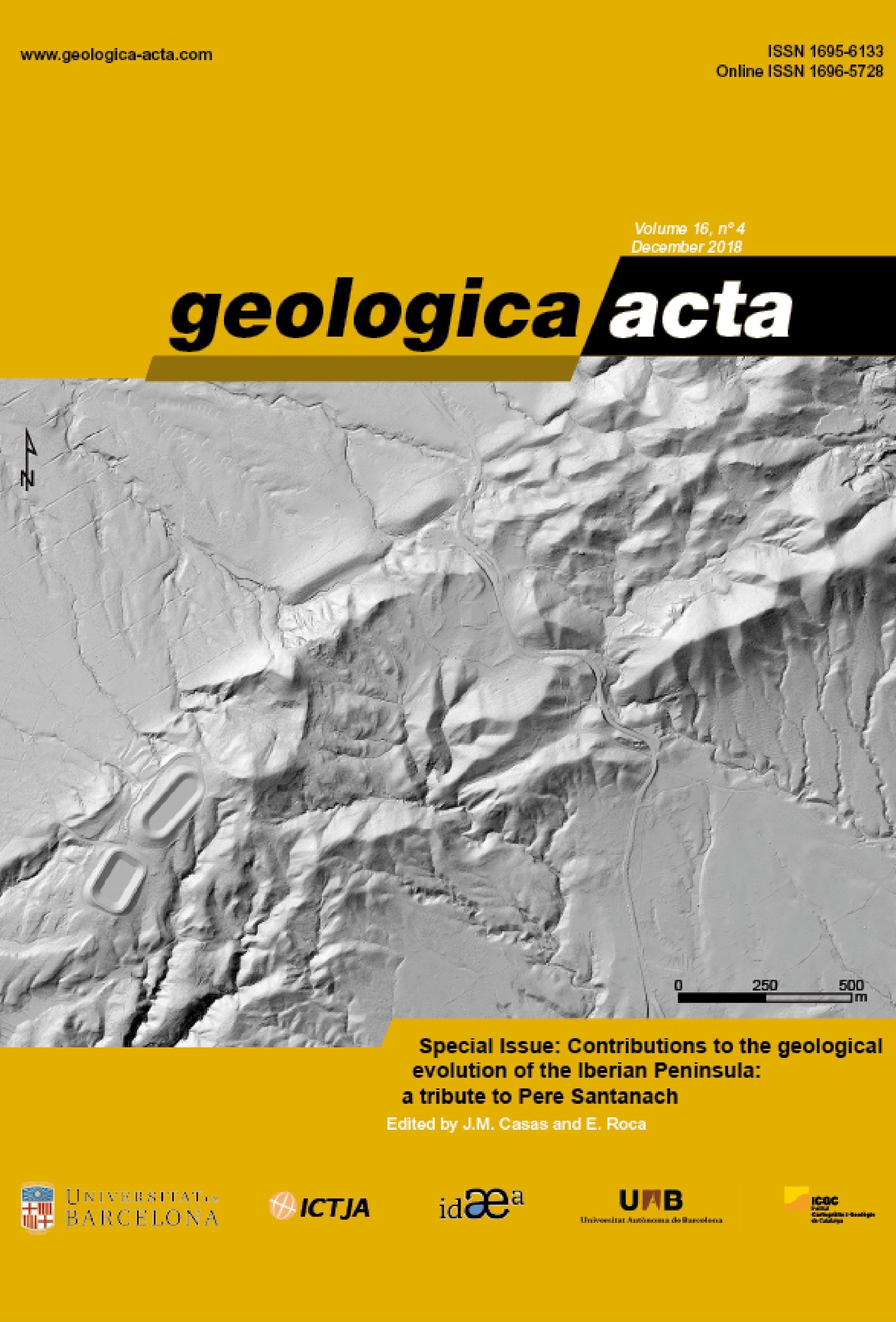 					View Vol. 16 No. 4 (2018): Contributions to the geological evolution of the Iberian Peninsula: a tribute to Pere Santanach
				
