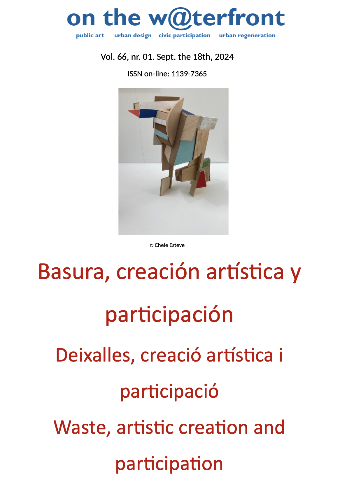 					View Vol. 66 No. 1 (2024): Waste, Artistic Creation and participation
				